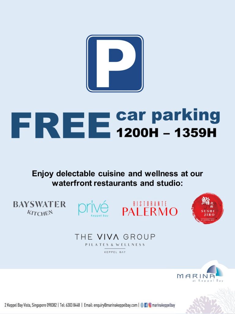 Lunch Time Free Parking Marina Keppel Bay